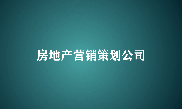 房地产营销策划公司