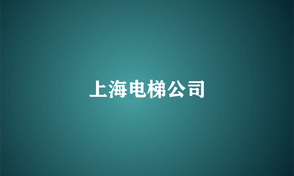 上海电梯公司