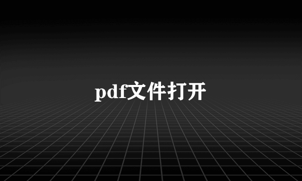 pdf文件打开