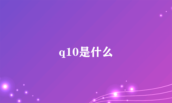 q10是什么