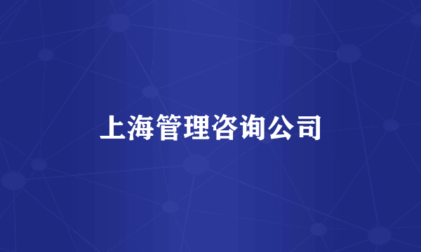 上海管理咨询公司