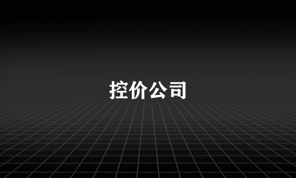 控价公司