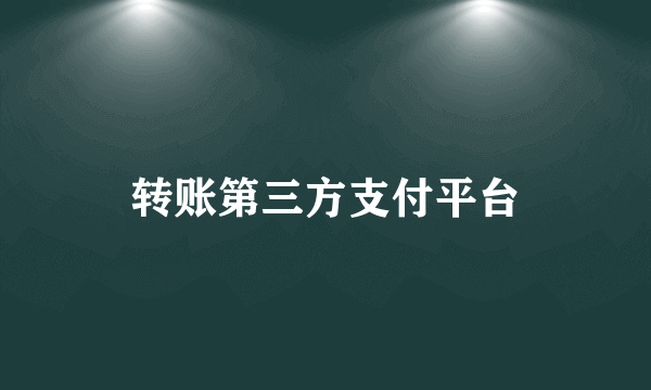 转账第三方支付平台