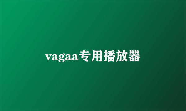 vagaa专用播放器