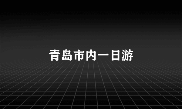 青岛市内一日游