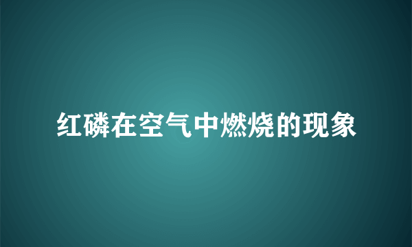 红磷在空气中燃烧的现象