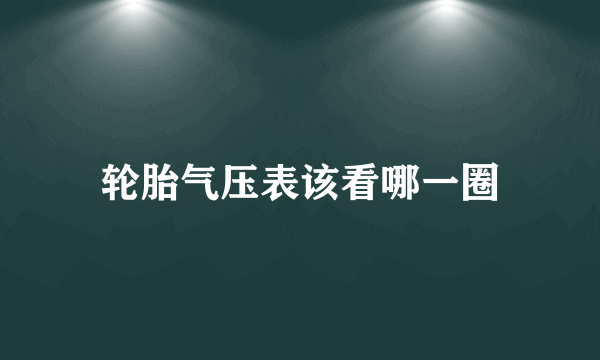 轮胎气压表该看哪一圈