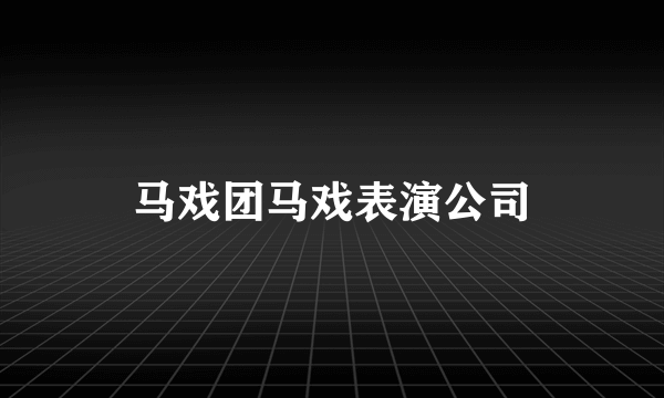 马戏团马戏表演公司