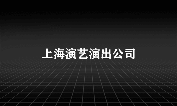 上海演艺演出公司