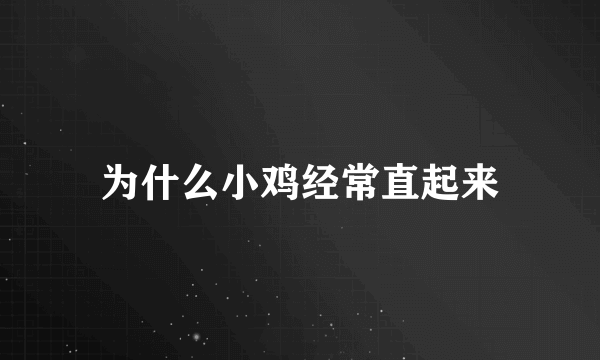 为什么小鸡经常直起来