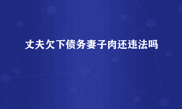 丈夫欠下债务妻子肉还违法吗