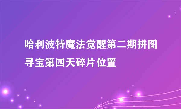 哈利波特魔法觉醒第二期拼图寻宝第四天碎片位置