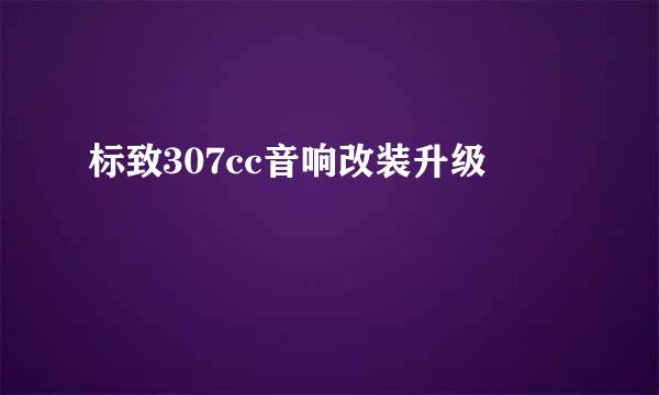 标致307cc音响改装升级