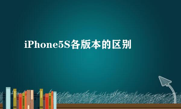 iPhone5S各版本的区别