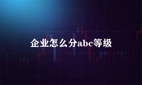 企业怎么分abc等级