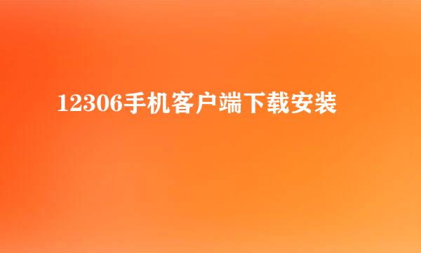 12306手机客户端下载安装