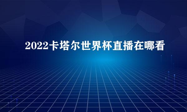 2022卡塔尔世界杯直播在哪看