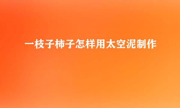 一枝子柿子怎样用太空泥制作