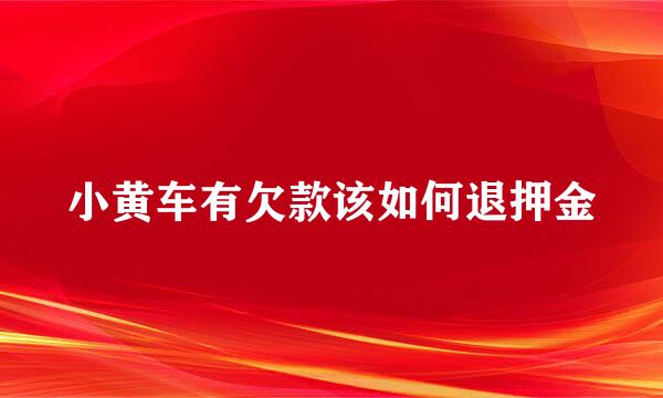 小黄车有欠款该如何退押金