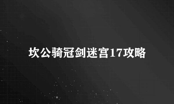 坎公骑冠剑迷宫17攻略