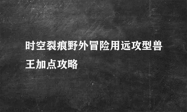 时空裂痕野外冒险用远攻型兽王加点攻略