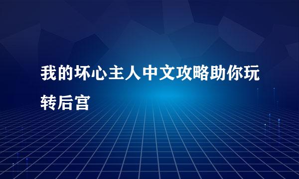 我的坏心主人中文攻略助你玩转后宫