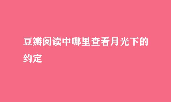 豆瓣阅读中哪里查看月光下的约定