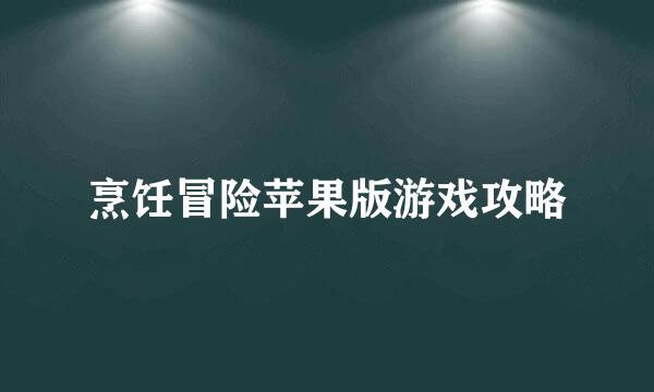 烹饪冒险苹果版游戏攻略