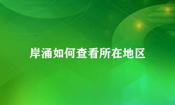 岸涌如何查看所在地区