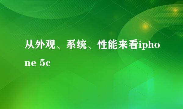 从外观、系统、性能来看iphone 5c