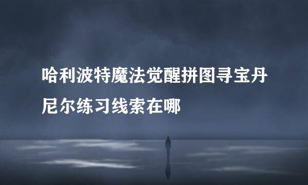 哈利波特魔法觉醒拼图寻宝丹尼尔练习线索在哪