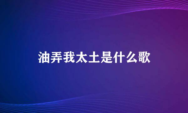 油弄我太土是什么歌