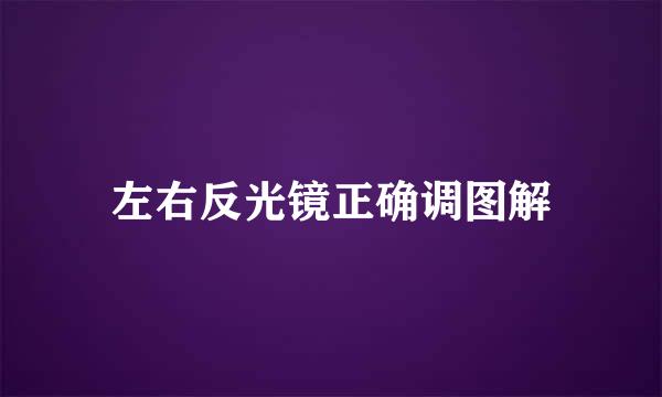 左右反光镜正确调图解