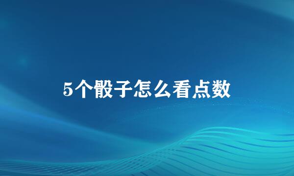 5个骰子怎么看点数